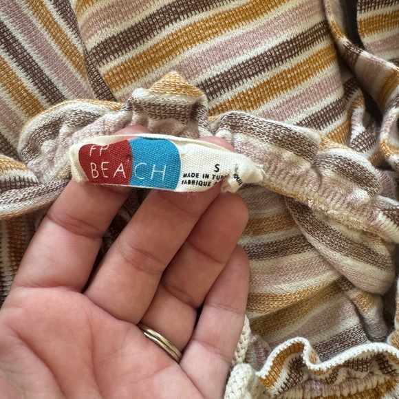 Women’s Free People beach multicolor Marianna sleeveless shorts romper Small - Picture 4 of 5